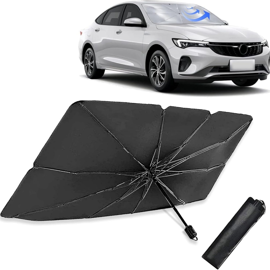 Car Sunshade Windshield Umbrella Foldable - Windschutzscheiben-Sonnenschutzschirm, 3-lagiger Graphen-Sonnenschutz mit 10 Rippen,