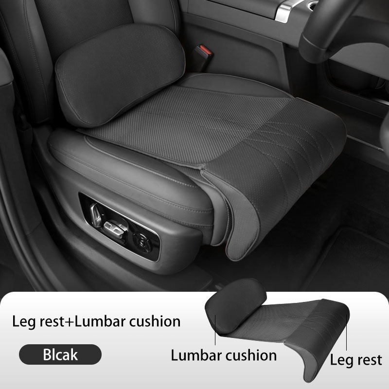 Memory Foam Car Neck Pillow Lumbar Support - Nappa-Leder Beinstützen-Erweiterung Sitzbezug Memory-Schaum Verlängerungskissen Mit