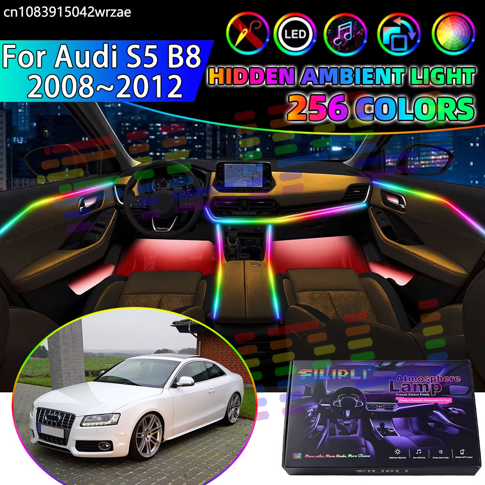 Led Ambient Interior Car Lights App Control - Für Audi S5 B8 2008~2012 2009