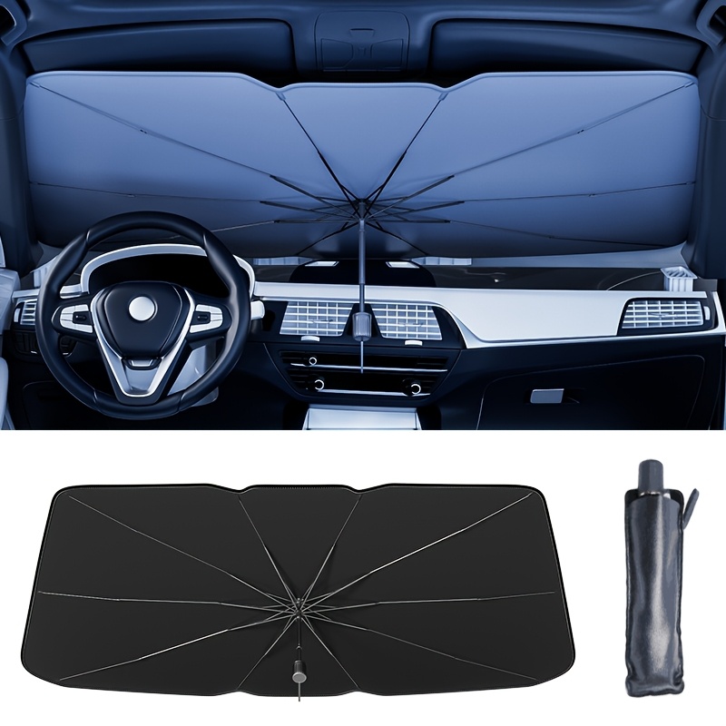 Car Sunshade Windshield Umbrella Foldable - 1 Stück Universeller Auto-Windschutzscheiben-Sonnenschirm, Einfach zu