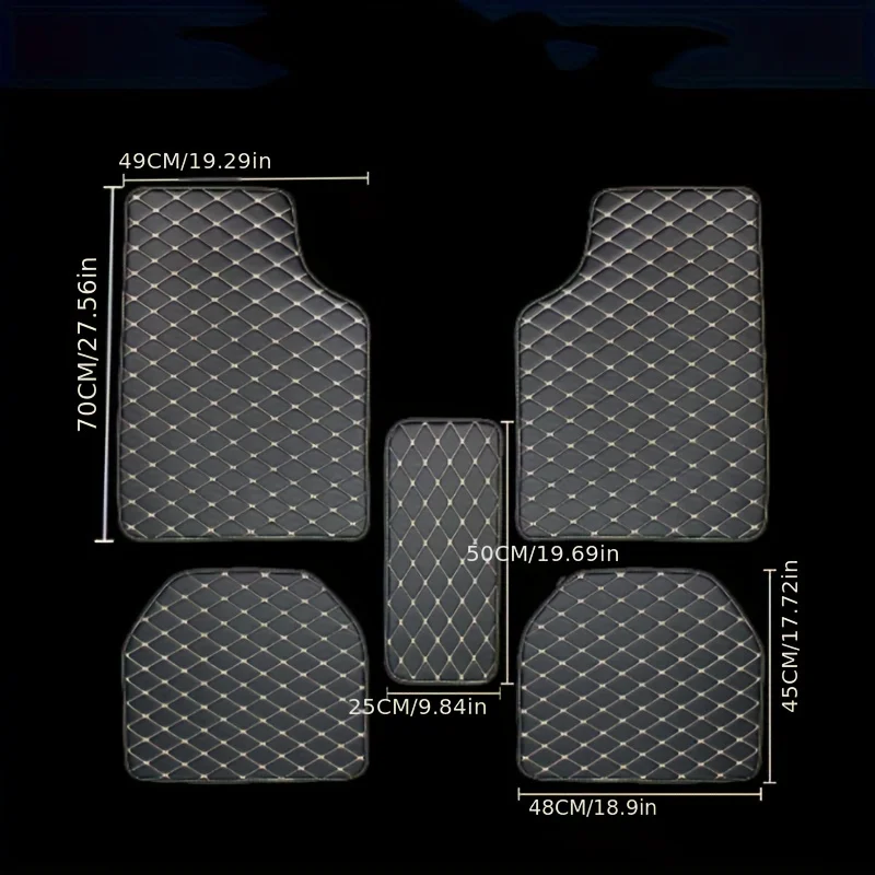 5-teiliges Universelles PU-Led – Car Floor Mats Universal Waterproof Leather Bewertung und Preis