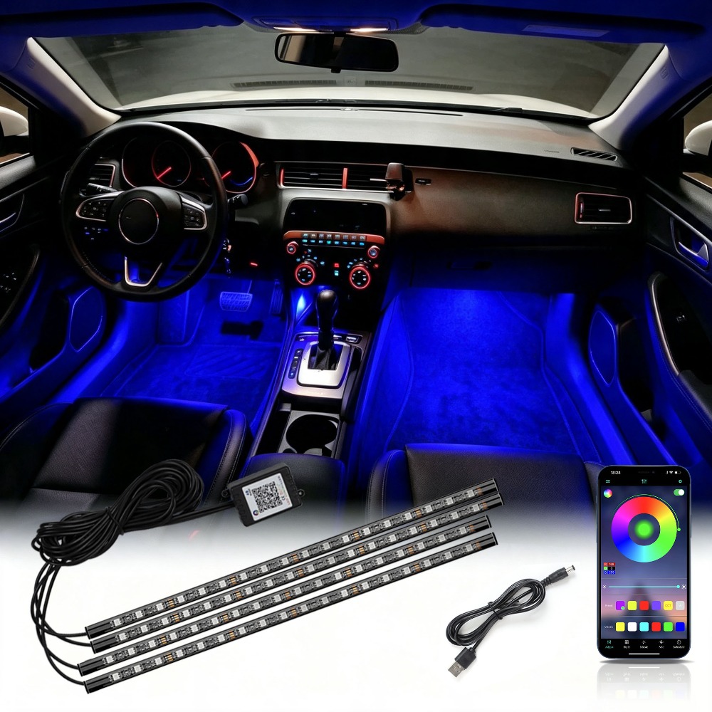 Multimodus RGB Neon Auto-Innen – Led Ambient Interior Car Lights App Control Bewertung und Preis