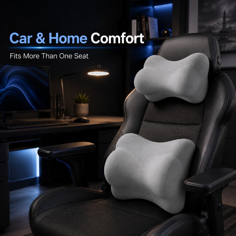 Universelles Auto-Kopfstützen- – Memory Foam Car Neck Pillow Lumbar Support Bewertung und Preis