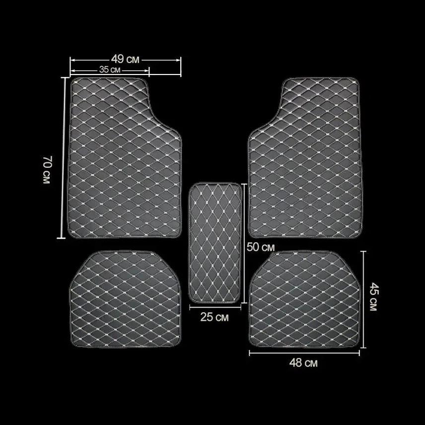 Auto Fußmatten 5Pcs Universal  – Car Floor Mats Universal Waterproof Leather Bewertung und Preis