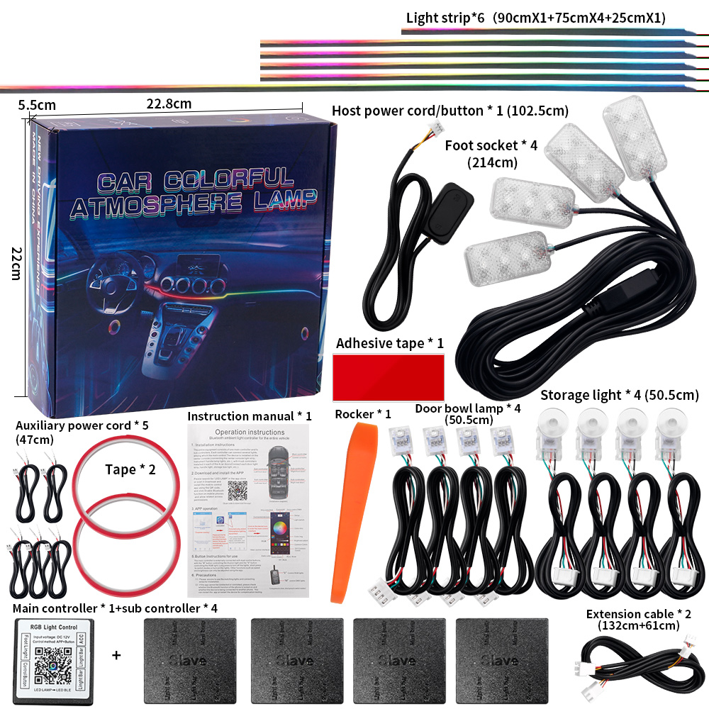 18-in-1 Dual Zone Symphony Str – Led Ambient Interior Car Lights App Control Bewertung und Preis